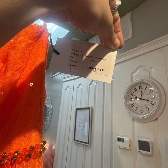 Stunning Orange Sequin Gown